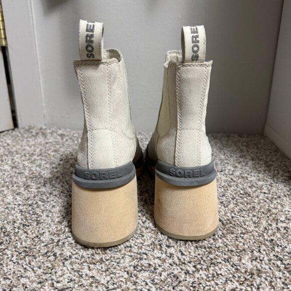 Sorel Hi-Line Heel Chelsea Boot Chalk, Ceramic Women 8.5 - Picture 5 of 12
